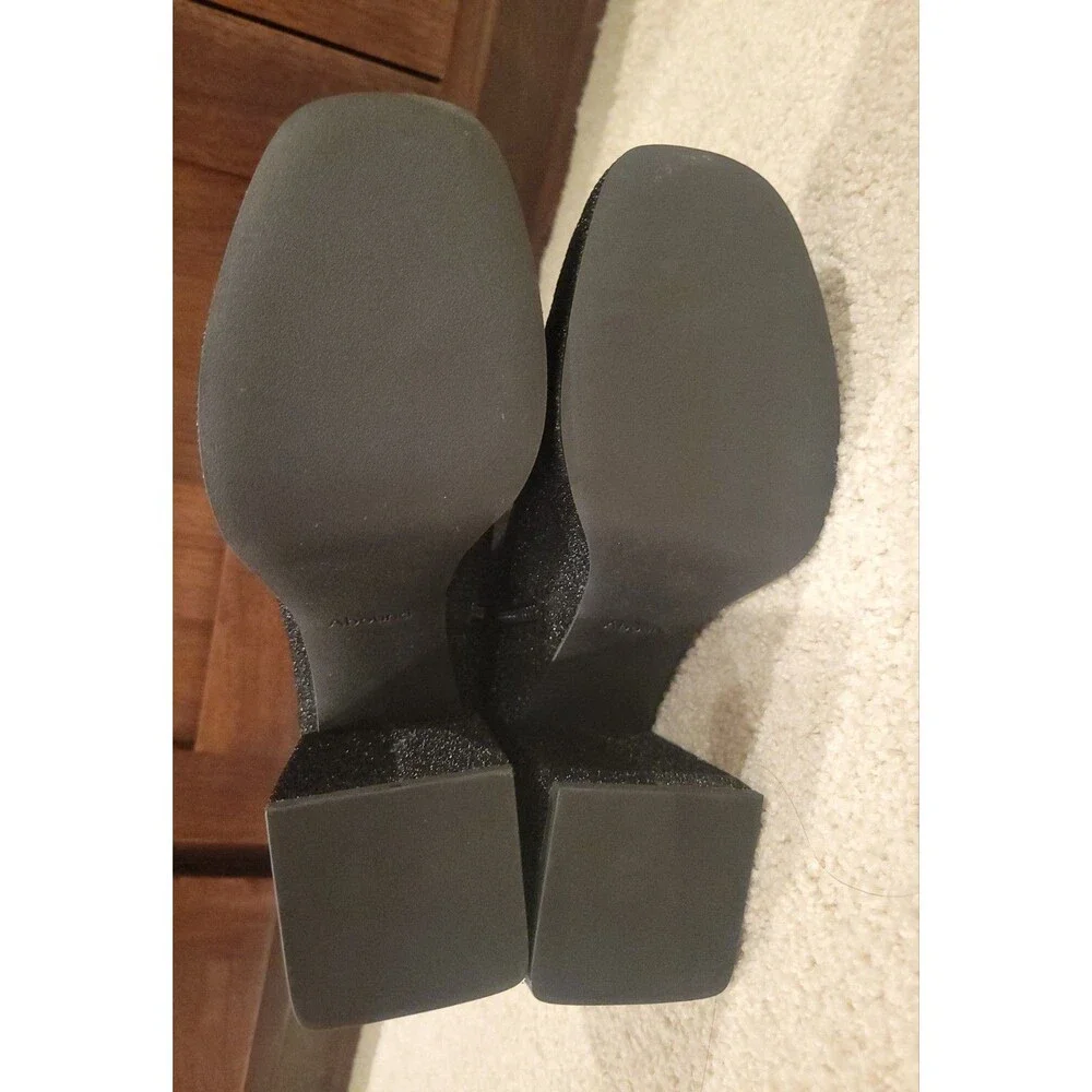 New ABOUND Steffie Platform Bootie In Black Glitter Women's Size 7 Zipper Party